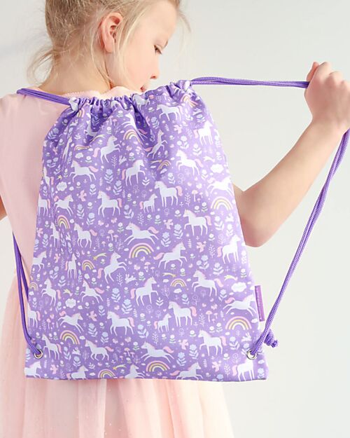 A Little Lovely Company Drawstring Bag with Closure - Unicorn Dreams - 32 x 42 cm Sports Bags
