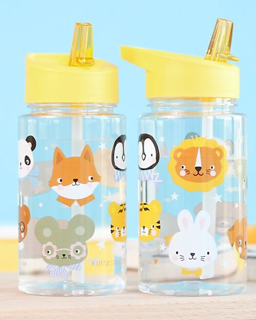 A Little Lovely Company Drink Bottle 450 ml - Animal friends - BPA Free! Non-Thermal Water Bottles