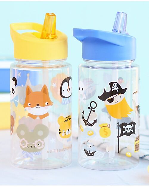 A Little Lovely Company Drink Bottle 450 ml - Animal friends - BPA Free! Non-Thermal Water Bottles