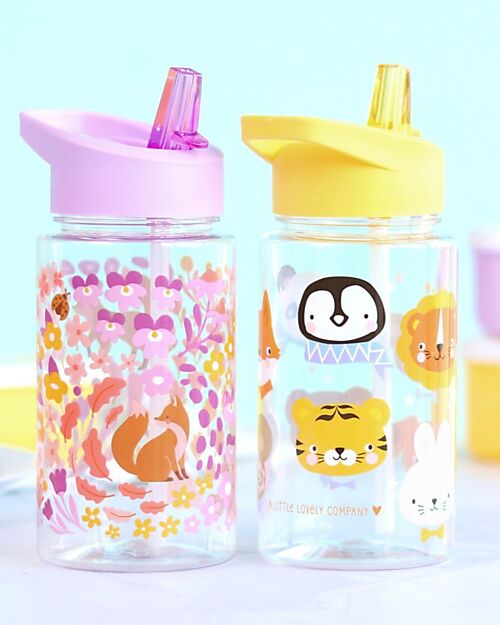 A Little Lovely Company Drink Bottle 450 ml - Animal friends - BPA Free! Non-Thermal Water Bottles