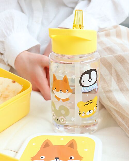 A Little Lovely Company Drink Bottle 450 ml - Animal friends - BPA Free! Non-Thermal Water Bottles