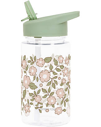 A Little Lovely Company Drink Bottle 450 ml -Blossom Sage - BPA Free! Non-Thermal Water Bottles