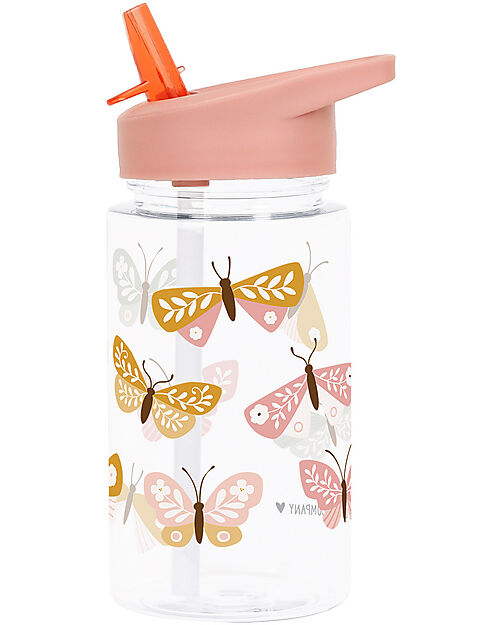 A Little Lovely Company Drink Bottle 450 ml -Butterflies - BPA Free! Non-Thermal Water Bottles