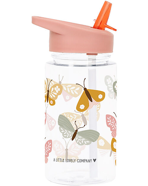 A Little Lovely Company Drink Bottle 450 ml -Butterflies - BPA Free! Non-Thermal Water Bottles