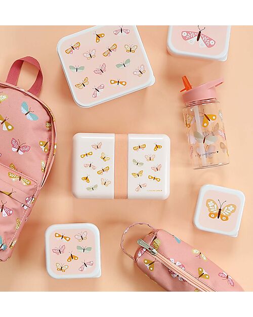 A Little Lovely Company Drink Bottle 450 ml -Butterflies - BPA Free! Non-Thermal Water Bottles