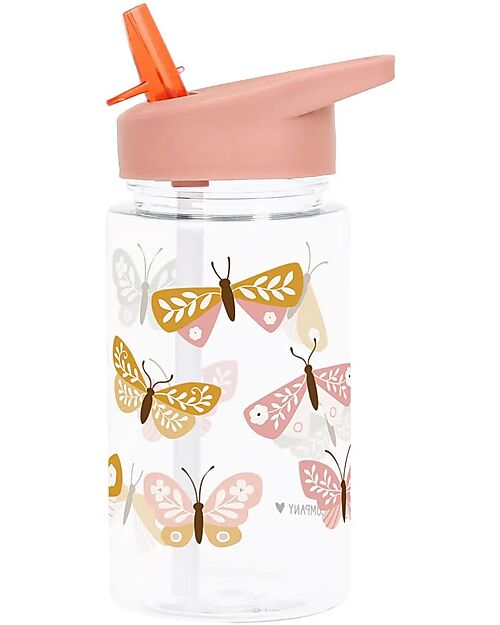 A Little Lovely Company Drink Bottle 450 ml -Butterflies - BPA Free! Non-Thermal Water Bottles