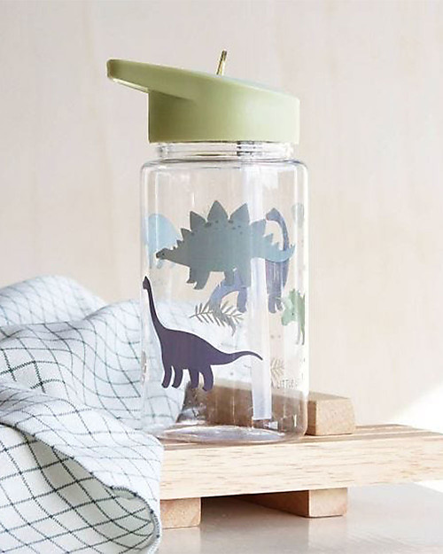 A Little Lovely Company Drink Bottle 450 ml - Dinosaurs - BPA Free! Non-Thermal Water Bottles