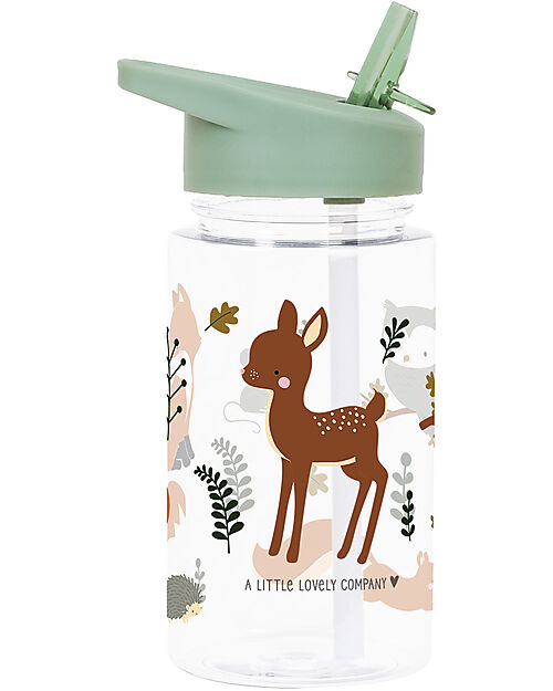 A Little Lovely Company Drink Bottle 450 ml -Forest Friends - BPA Free! Non-Thermal Water Bottles