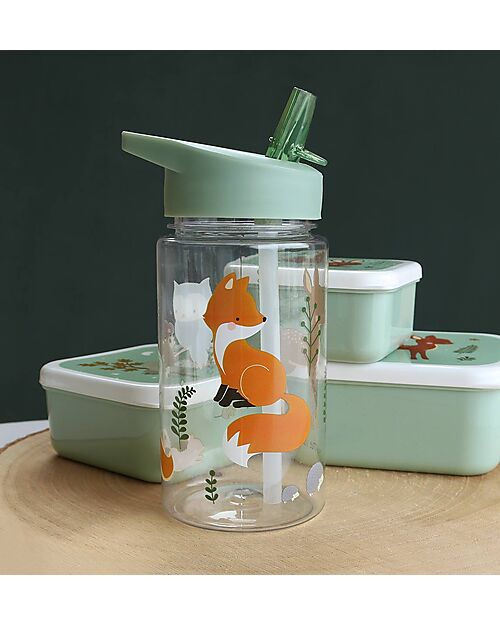 A Little Lovely Company Drink Bottle 450 ml -Forest Friends - BPA Free! Non-Thermal Water Bottles