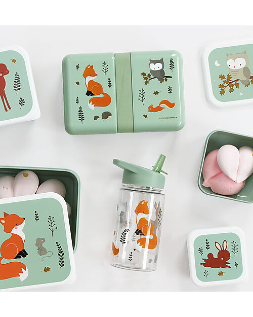A Little Lovely Company Drink Bottle 450 ml -Forest Friends - BPA Free! Non-Thermal Water Bottles