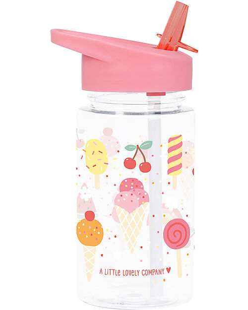 A Little Lovely Company Drink Bottle 450 ml - Ice-Cream - BPA Free! Non-Thermal Water Bottles