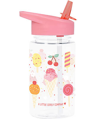 A Little Lovely Company Drink Bottle 450 ml - Ice-Cream - BPA Free! Non-Thermal Water Bottles