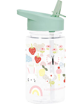 A Little Lovely Company Drink Bottle 450 ml - Joy - BPA Free! Non-Thermal Water Bottles