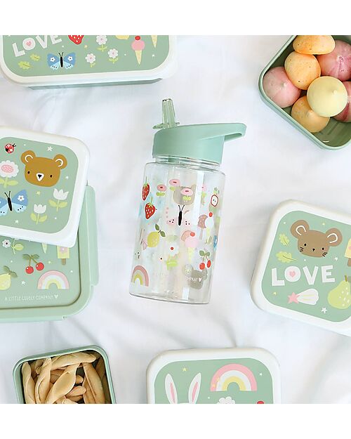 A Little Lovely Company Drink Bottle 450 ml - Joy - BPA Free! Non-Thermal Water Bottles
