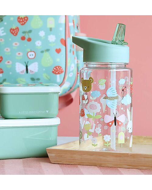 A Little Lovely Company Drink Bottle 450 ml - Joy - BPA Free! Non-Thermal Water Bottles