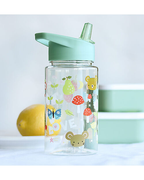 A Little Lovely Company Drink Bottle 450 ml - Joy - BPA Free! Non-Thermal Water Bottles