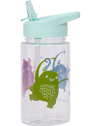 A Little Lovely Company Drink bottle 450 ml - Monsters - BPA free! Snack and Formula Containers