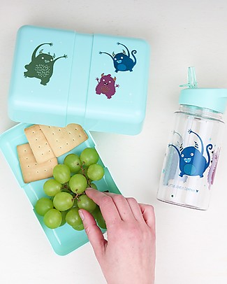 A Little Lovely Company Drink bottle 450 ml - Monsters - BPA free! Snack and Formula Containers