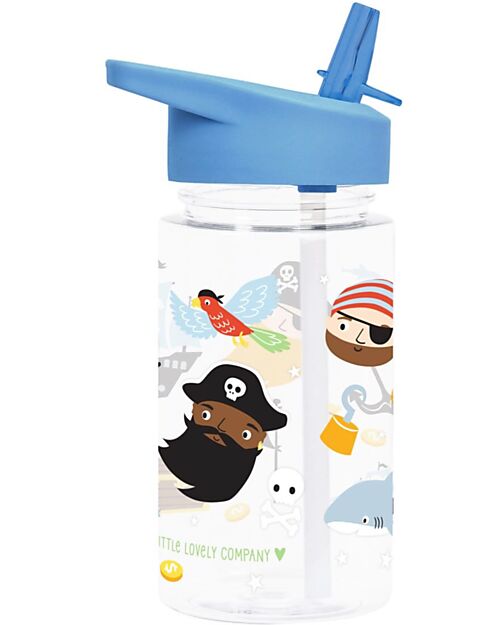 A Little Lovely Company Drink Bottle 450 ml - Pirates - BPA Free! Non-Thermal Water Bottles