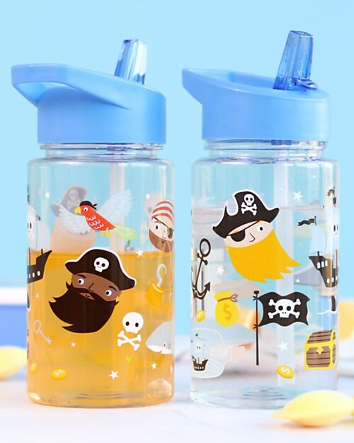 A Little Lovely Company Drink Bottle 450 ml - Pirates - BPA Free! Non-Thermal Water Bottles