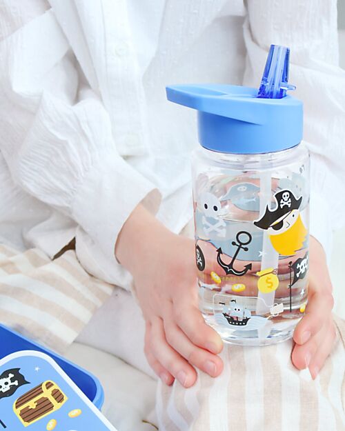 A Little Lovely Company Drink Bottle 450 ml - Pirates - BPA Free! Non-Thermal Water Bottles