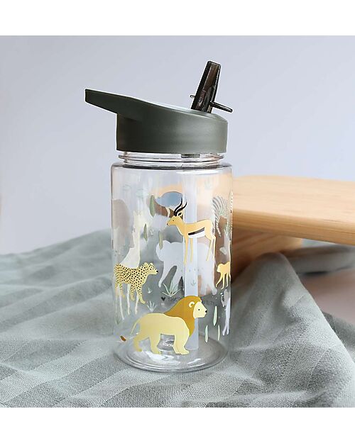 A Little Lovely Company Drink Bottle 450 ml -Savanna - BPA Free! Non-Thermal Water Bottles