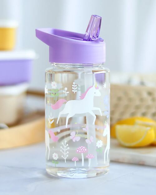 A Little Lovely Company Drink Bottle 450 ml - Unicorn Dreams - BPA Free! Non-Thermal Water Bottles