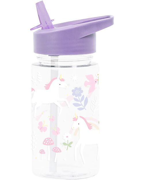 A Little Lovely Company Drink Bottle 450 ml - Unicorn Dreams - BPA Free! Non-Thermal Water Bottles