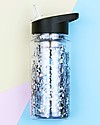 A Little Lovely Company Drink bottle Glitter 300 ml - Black/Silver Thermos Bottles