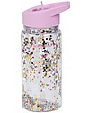 A Little Lovely Company Drink bottle Glitter 300 ml - Pink/Multicolour Thermos Bottles