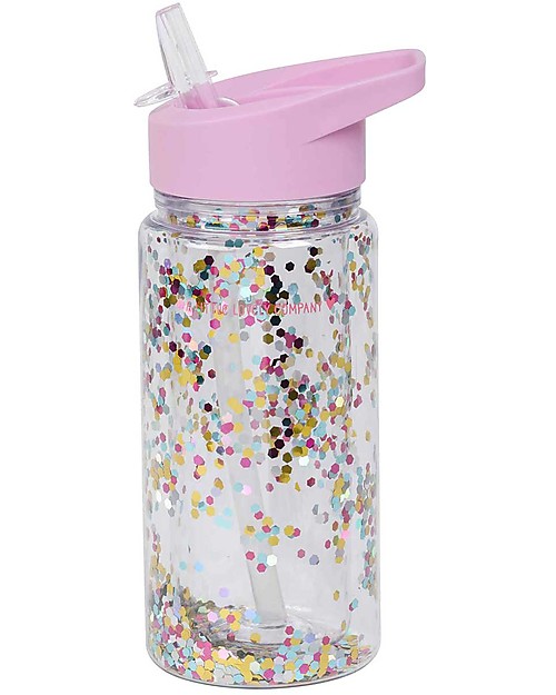 A Little Lovely Company Drink bottle Glitter 300 ml - Pink/Multicolour Thermos Bottles