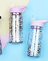 A Little Lovely Company Drink bottle Glitter 300 ml - Pink/Multicolour Thermos Bottles