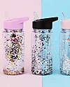A Little Lovely Company Drink bottle Glitter 300 ml - Pink/Multicolour Thermos Bottles