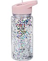 A Little Lovely Company Drink bottle Glitter 300 ml - Pink/Silver Thermos Bottles