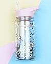 A Little Lovely Company Drink bottle Glitter 300 ml - Pink/Silver Thermos Bottles