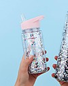 A Little Lovely Company Drink bottle Glitter 300 ml - Pink/Silver Thermos Bottles