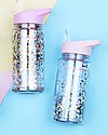 A Little Lovely Company Drink bottle Glitter 300 ml - Pink/Silver Thermos Bottles