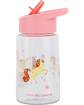 A Little Lovely Company Drink Bottle with Stickres, Horse - 450 ml/ 15 fl. oz null