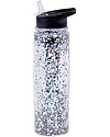 A Little Lovely Company Drink Bottle XL Glitter, 500 ml - Black/Silver Glitter Thermos Bottles
