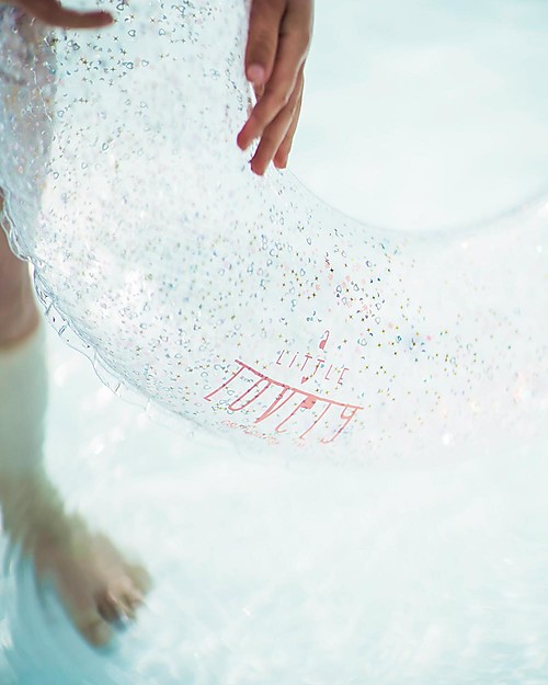 A Little Lovely Company Inflatable Swim Ring, Glitter Beach Toys