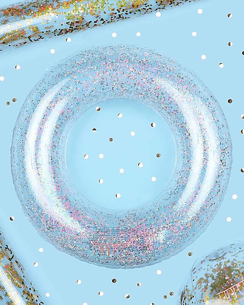 A Little Lovely Company Inflatable Swim Ring, Glitter Beach Toys