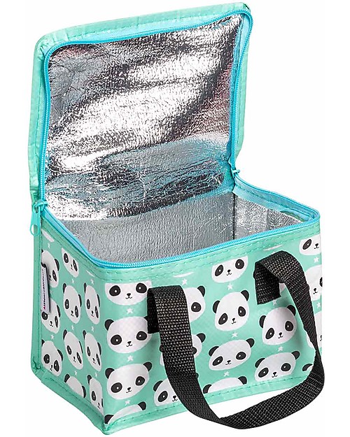 A Little Lovely Company Insulated Lunch Box, Panda - Mint Kindergarten Backpacks