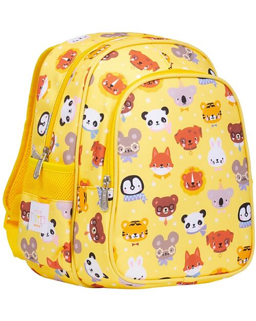 A Little Lovely Company Large Backpack with Thermal Pocket - Animal Friends - 27x32x19 cm - Keeps Food and Drinks Fresh! Kindergarten Backpacks