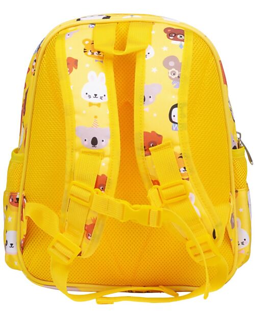 A Little Lovely Company Large Backpack with Thermal Pocket - Animal Friends - 27x32x19 cm - Keeps Food and Drinks Fresh! Kindergarten Backpacks