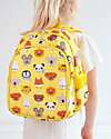 A Little Lovely Company Large Backpack with Thermal Pocket - Animal Friends - 27x32x19 cm - Keeps Food and Drinks Fresh! Kindergarten Backpacks