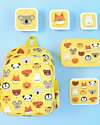 A Little Lovely Company Large Backpack with Thermal Pocket - Animal Friends - 27x32x19 cm - Keeps Food and Drinks Fresh! Kindergarten Backpacks