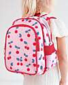 A Little Lovely Company Large Backpack with Thermal Pocket - Cherries - 27x32x19 cm - Keeps Food and Drinks Fresh! Kindergarten Backpacks