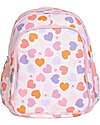 A Little Lovely Company Large Backpack with Thermal Pocket - Hearts - 27x32x19 cm - Keeps food and drinks fresh! Kindergarten Backpacks