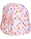 A Little Lovely Company Large Backpack with Thermal Pocket - Hearts - 27x32x19 cm - Keeps food and drinks fresh! Kindergarten Backpacks