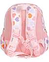 A Little Lovely Company Large Backpack with Thermal Pocket - Hearts - 27x32x19 cm - Keeps food and drinks fresh! Kindergarten Backpacks